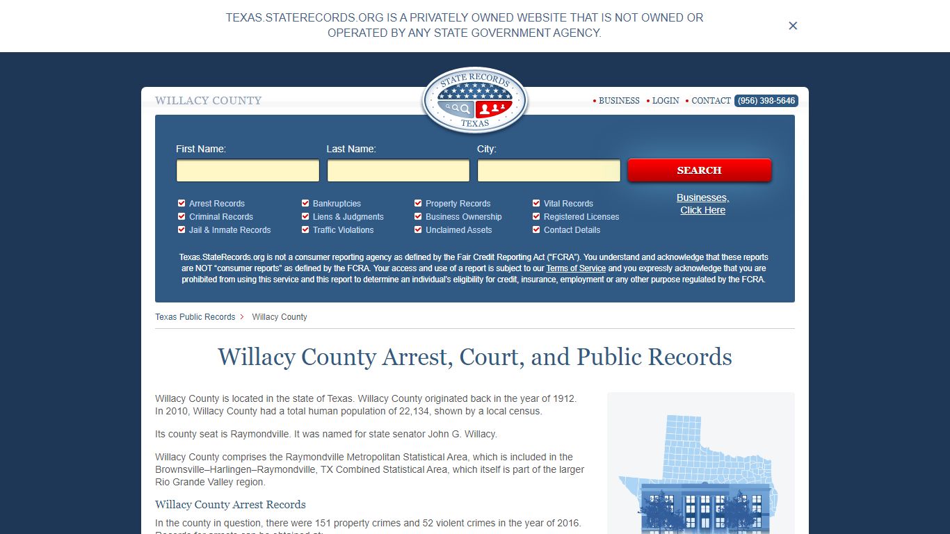 Willacy County Arrest, Court, and Public Records