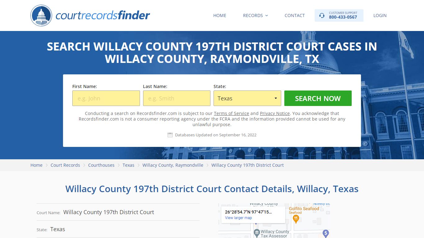 Willacy County 197th District Court Case Search - RecordsFinder